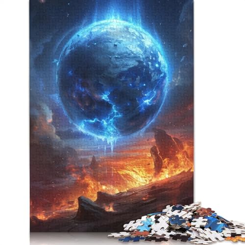 Kunst Fantastische Landschaft 1000 Teile Puzzle für Teenager Geschenke Holzpuzzle Puzzle für Erwachsene Heimlernspiele DIY Spielzeug 1000pcs (75x50cm) von TBDUEPS
