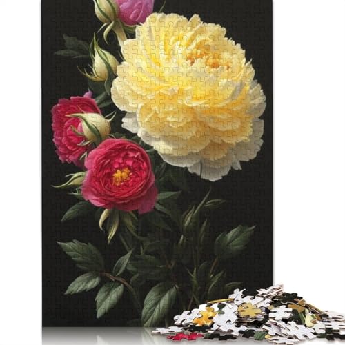 Kunstblumen-Puzzle für Teenager, 1000 Teile, Puzzle, Denksportaufgaben für Erwachsene, 1000 Teile (75 x 50 cm) von TBDUEPS
