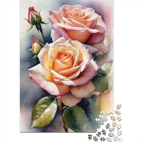 Kunstblumen-Puzzles für Erwachsene, 1000-teiliges Puzzle für Teenager, Lernspiel, Herausforderung, Spielzeug, 1000 Stück (38 x 26 cm) von TBDUEPS
