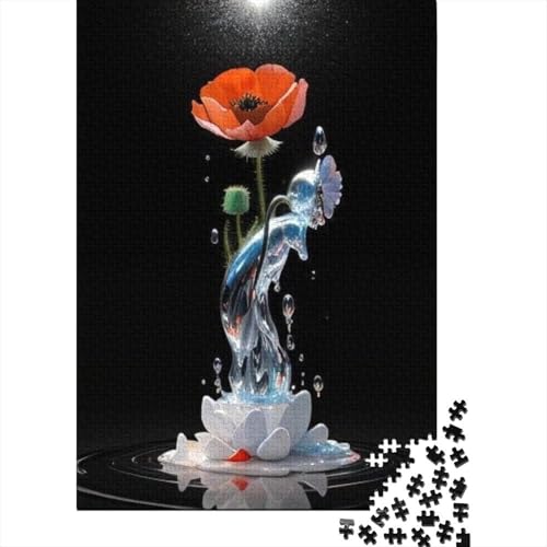 Kunstblumen-Puzzles für Erwachsene, 1000-teiliges Puzzle für Teenager, Lernspiel, Herausforderung, Spielzeug, 1000 Stück (38 x 26 cm) von TBDUEPS