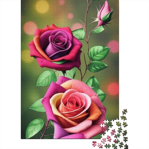 Kunstblumen-Puzzles für Erwachsene, 1000-teiliges Puzzle für Teenager, Lernspiel, Herausforderung, Spielzeug, 1000 Stück (38 x 26 cm) von TBDUEPS