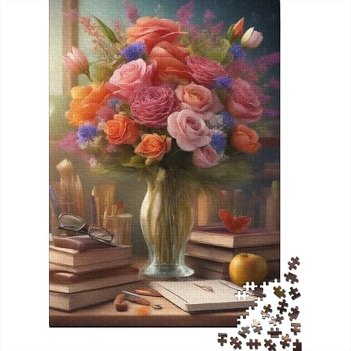 Kunstblumen-Puzzles für Erwachsene, 1000-teiliges Puzzle für Teenager, Lernspiel, Herausforderung, Spielzeug, 1000 Stück (38 x 26 cm) von TBDUEPS