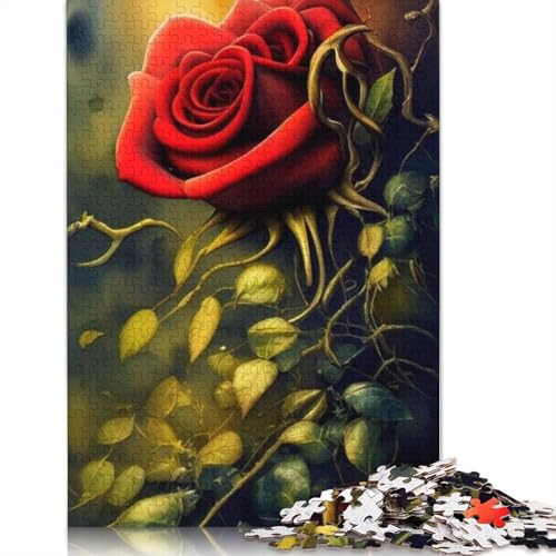 Kunstblumen-Puzzles für Erwachsene, 1000-teiliges Puzzle für Teenager, Lernspiel, Herausforderung, Spielzeug, 1000 Stück (75 x 50 cm) von TBDUEPS