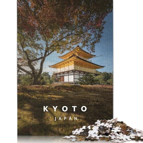 Kyoto Golden Pavilion Puzzles für Erwachsene 1000 Teile Holzpuzzle für Erwachsene und Jugendliche Heimdekoration Puzzlespielzeug 1000 Teile (75 x 50 cm) von TBDUEPS