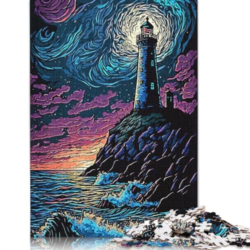 Lighthouse Art Puzzle 1000 Teile Schwer Puzzle Spielzeug Pädagogisches Spiel Impossible Herausforderung Spielzeug Für Erwachsene Und Kinder Ab 14 Jahren 1000pcs (75x50cm) von TBDUEPS