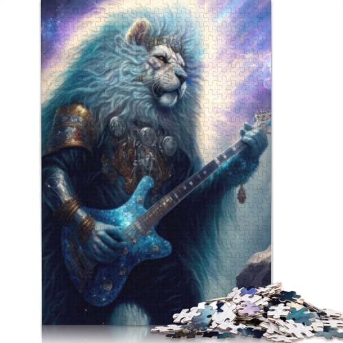 Lion Rockstar Puzzle 1000 Teile Schwer Puzzle Spielzeug Lernspiel Impossible Herausforderungsspielzeug Für Erwachsene Und Kinder in Bewährter 1000pcs (75x50cm) von TBDUEPS
