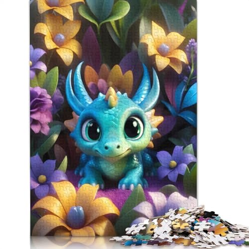 Little Dragon Puzzle 1000-teilige Schwer Puzzle Spielzeug Lernspiel Impossible Herausforderung Spielzeug Für Erwachsene Und Kinder Ab 14 Jahren 1000pcs (75x50cm) von TBDUEPS