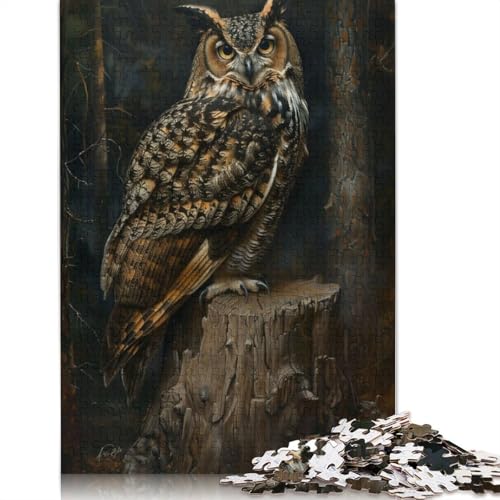Magical Cute Owl Bird Puzzles 1000-teilige Schwer Puzzle Spielzeug Lernspiel Impossible Herausforderungsspielzeug Für Erwachsene Und Kinder in Bewährter 1000pcs (75x50cm) von TBDUEPS