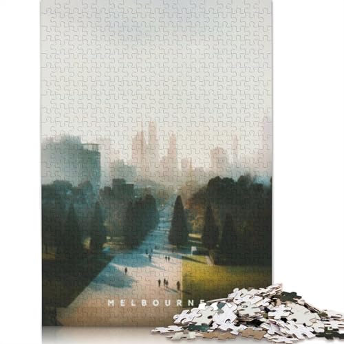 Melbourne Puzzle 1000 Teile, Puzzle für Erwachsene, Puzzles für Teenager, Geschenke, Lernspiel, Herausforderungsspielzeug, 1000 Stück (75 x 50 cm) von TBDUEPS