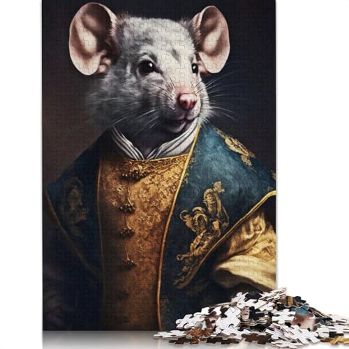 Mouse Aristocrat Puzzle 1000-teilige Schwer Puzzle Spielzeug Lernspiel Impossible Herausforderung Spielzeug Für Erwachsene Und Kinder Ab 12 Jahren 1000pcs (38x26cm) von TBDUEPS