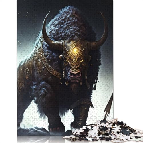 Mystic Bison Puzzle 1000 Teile Schwer Puzzle Spielzeug Lernspiel Impossible Herausforderungsspielzeug Für Erwachsene Und Kinder in Bewährter 1000pcs (75x50cm) von TBDUEPS
