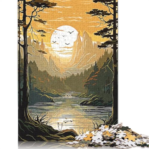 Nature Forest Puzzles 1000 Teile Schwer Puzzle Spielzeug Lernspiel Impossible Herausforderung Spielzeug Für Erwachsene Und Kinder in Bewährter 1000pcs (75x50cm) von TBDUEPS