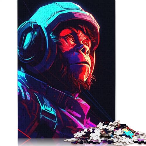 Neon Monkey Puzzle 1000 Teile Schwer Puzzle Spielzeug Lernspiel Impossible Herausforderung Spielzeug Für Erwachsene Und Kinder Ab 12 Jahren 1000pcs (38x26cm) von TBDUEPS