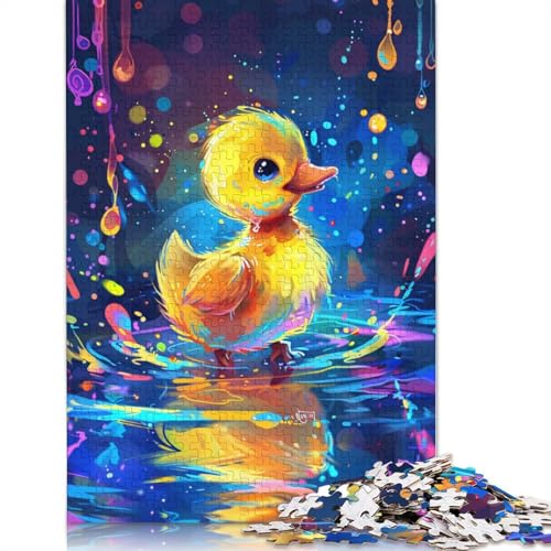 Niedliches kleines gelbes Enten-Puzzle, Denksportaufgabe, 100% recycelter Karton, Puzzle für Kinder und Erwachsene ab 12 Jahren, 1000 Teile (75 x 50 cm) von TBDUEPS