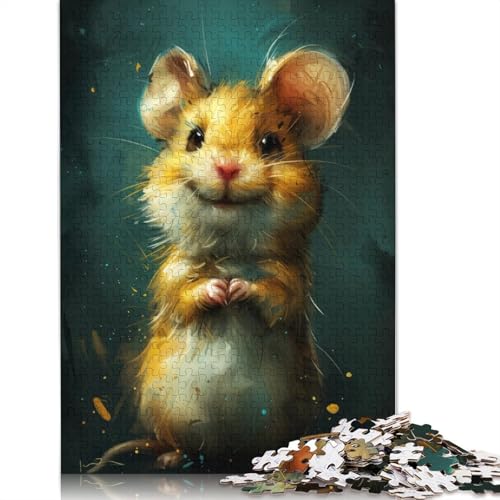 Niedliches kleines gelbes Tiger-Puzzle, 1000 Teile, Holzpuzzle für Erwachsene und Teenager, Familienspiel, 1000 Teile (75 x 50 cm) von TBDUEPS