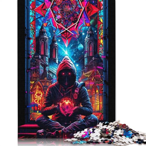 Ninja in der Dunkelheit, 1000-teiliges Puzzle für Teenager, Geschenke, Holzpuzzle, Puzzle für Erwachsene, Lernspiele für Zuhause, DIY-Spielzeug, 1000 Teile (75 x 50 cm) von TBDUEPS