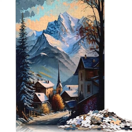 Ölgemälde Europa Puzzles 1000 Teile Holzpuzzles Puzzle für Erwachsene und Jugendliche für Erwachsene und Jugendliche ab 12 Jahren 1000 Teile (75 x 50 cm) von TBDUEPS