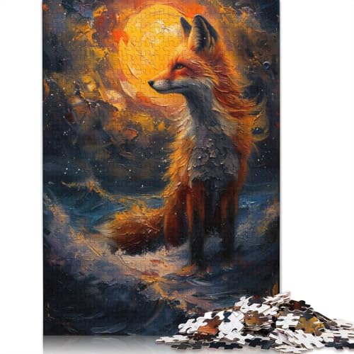 Ocean Wave Fox 1000-teiliges Puzzle für Erwachsene | | Familienspaß-Puzzles für Erwachsene, Geschenke, Denkspiele, 1000 Teile (38 x 26 cm) von TBDUEPS