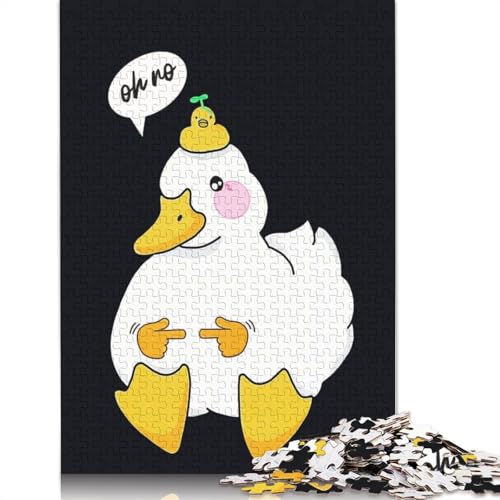 Oh No Duck Puzzle 1000-teilige Schwer Puzzle Spielzeug Pädagogisches Spiel Impossible Herausforderungsspielzeug Für Erwachsene Kinder 1000pcs (75x50cm) von TBDUEPS
