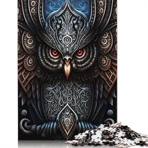 Owl Art Puzzle 1000-teilige Schwer Puzzle Spielzeug Lernspiel Impossible Herausforderung Spielzeug Für Erwachsene Und Kinder in Bewährter 1000pcs (75x50cm) von TBDUEPS