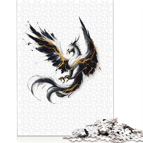 Painting Phoenix Puzzle 1000-teilige Schwer Puzzle Spielzeug Lernspiel Impossible Herausforderungsspielzeug Für Erwachsene Kinder 1000pcs (75x50cm) von TBDUEPS