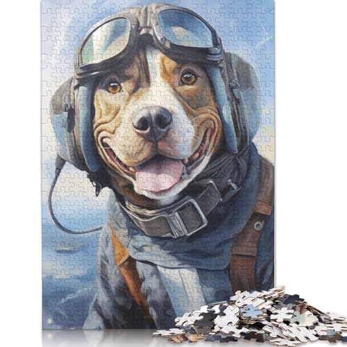 Pitbull Pilot Puzzle 1000 Teile Schwer Puzzle Spielzeug Lernspiel Impossible Herausforderung Spielzeug Für Erwachsene Und Kinder in Bewährter 1000pcs (75x50cm) von TBDUEPS