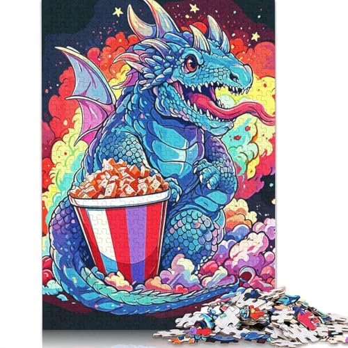 Popcorn Dragon Puzzles 1000 Teile Schwer Puzzle Spielzeug Pädagogisches Spiel Impossible Herausforderung Spielzeug Für Erwachsene Kinder 1000pcs (38x26cm) von TBDUEPS