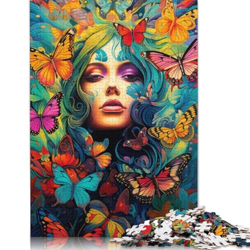 Psychedelic Butterflies 4 Puzzles 1000 Teile Schwer Puzzle Spielzeug Pädagogisches Spiel Impossible Herausforderungsspielzeug Für Erwachsene Und Kinder in Bewährter 1000pcs (75x50cm) von TBDUEPS