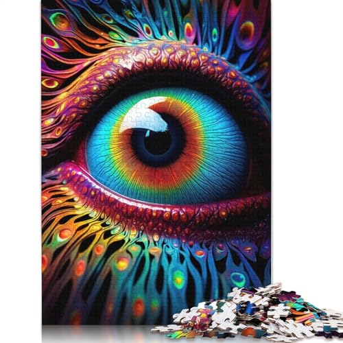 Psychedelic Human Eye Puzzle 1000 Teile Schwer Puzzle Spielzeug Lernspiel Impossible Herausforderung Spielzeug Für Erwachsene Kinder 1000pcs (75x50cm) von TBDUEPS