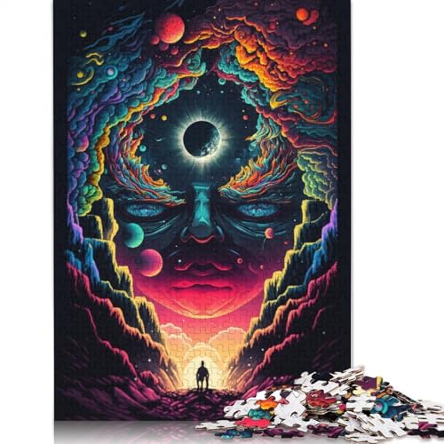 Psychedelisches Totenkopf-Puzzle, Relax-Challenge-Spielzeug, Premium-Puzzle aus Karton für Erwachsene und Kinder, 1000 Teile (75 x 50 cm) von TBDUEPS