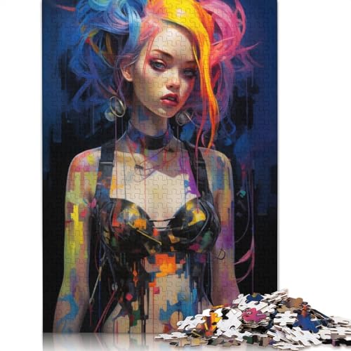 Punk Girl No5 Puzzle 1000 Teile Schwer Puzzle Spielzeug Lernspiel Impossible Herausforderung Spielzeug Für Erwachsene Und Kinder in Bewährter 1000pcs (75x50cm) von TBDUEPS