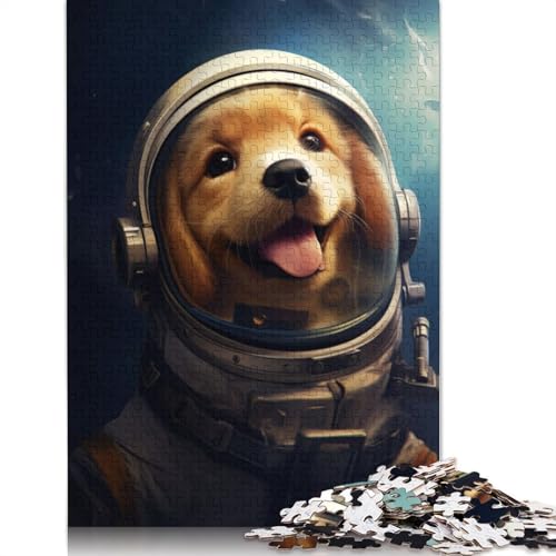 Puppy Astronaut Puzzles 1000 Teile Schwer Puzzle Spielzeug Lernspiel Impossible Herausforderung Spielzeug Für Erwachsene Und Kinder Ab 14 Jahren 1000pcs (75x50cm) von TBDUEPS