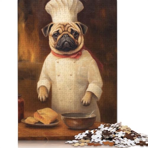 Puppy Chef Puzzles 1000 Teile Schwer Puzzle Spielzeug Pädagogisches Spiel Impossible Herausforderungsspielzeug Für Erwachsene Kinder 1000pcs (38x26cm) von TBDUEPS