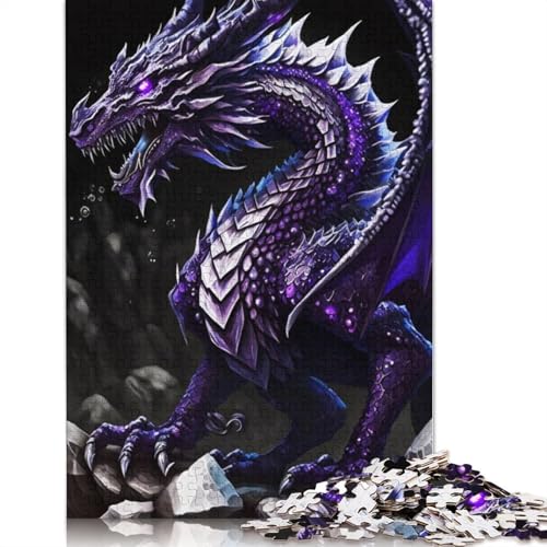 Purple Dragon Puzzle 1000 Teile Schwer Puzzle Spielzeug Pädagogisches Spiel Impossible Herausforderungsspielzeug Für Erwachsene Und Kinder Ab 12 Jahren 1000pcs (38x26cm) von TBDUEPS