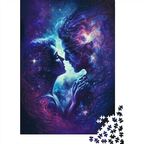 Puzzle „Paar in der Galaxie“, 100% recycelter Karton, 100% recycelter Karton, Puzzle für Jungen oder Mädchen, 300 Teile (40 x 28 cm) von TBDUEPS