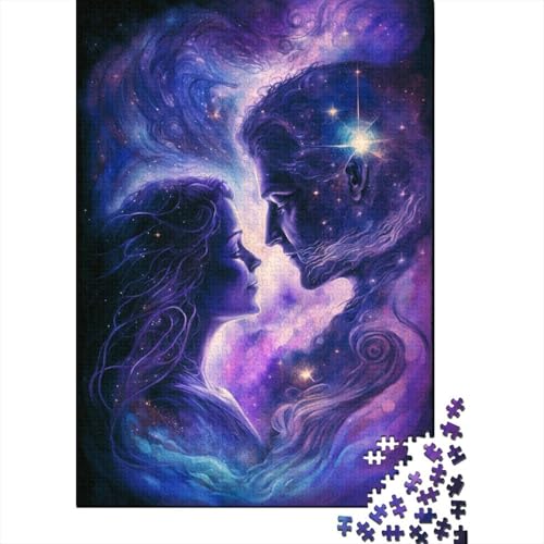 Puzzle „Paar in der Galaxie“, Dekompressionsspielzeug, 100% recycelter Karton, Puzzle für Erwachsene, Teenager, 300 Teile (40 x 28 cm) von TBDUEPS