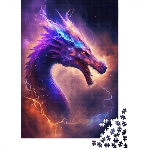 Puzzle 1000 Teile, Sterndrache, Dekompressionsspielzeug, Holzpuzzle, Geburtstagsgeschenke für Erwachsene, 1000 Teile (75 x 50 cm) von TBDUEPS