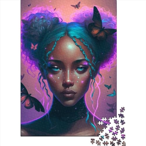 Puzzle 1000 Teile für Erwachsene, Charmantes Mädchen-Puzzle, Kunst-DIY-Spiel, Geschenk, Spielzeug, Familienspiel, 1000 Teile (75 x 50 cm) von TBDUEPS