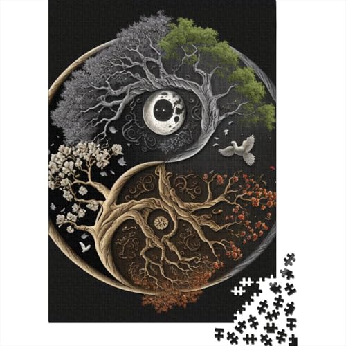 Puzzle 1000 Teile für Erwachsene, Holz, Lernspiel, Herausforderungsspielzeug, 1000 Teile (38 x 26 cm) von TBDUEPS