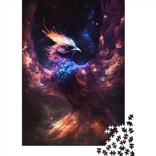 Puzzle für Erwachsene, 1000 Teile, „Cosmic Phoenix Rising“, kreatives DIY-Puzzle, Holzpuzzle für ab 18 Jahren und Erwachsene, 1000 Teile (75 x 50 cm) von TBDUEPS