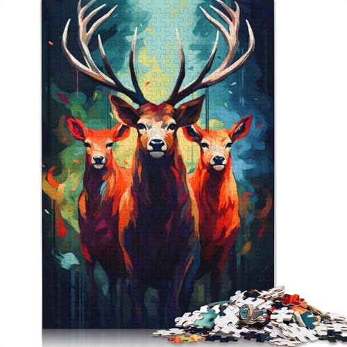 Puzzle für Erwachsene, 1000 Teile, „Verheiratete Giraffe“, 2 Puzzles, Lernspielzeug, Spiele, Familiendekoration, 1000 Teile (75 x 50 cm) von TBDUEPS