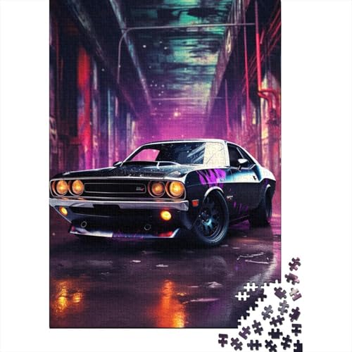Puzzle für Erwachsene, 1000 Teile, Bunte Klassische Sportwagen, Holzpuzzle für Erwachsene, Lernspiel, Herausforderungsspielzeug, 1000 Teile (38 x 26 cm) von TBDUEPS