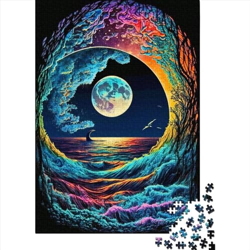 Puzzle für Erwachsene, 1000 Teile, Bunte Wellen, Puzzle für Teenager, Puzzle für Erwachsene und Teenager, Familienpuzzlespiel, 1000 Teile (75 x 50 cm) von TBDUEPS