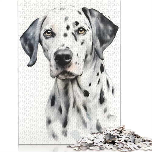 Puzzle für Erwachsene, 1000 Teile, Dalmatiner-Aquarell-Hund, Puzzle für Erwachsene, für Lernspiele, Heimdekoration, 1000 Teile (38 x 26 cm) von TBDUEPS