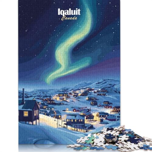 Puzzle für Erwachsene, 1000 Teile, Iqaluit Aurora Borealis, Puzzles für Erwachsene, Puzzles für Erwachsene, Lernspiel, Herausforderungsspielzeug, 1000 Teile (75 x 50 cm) von TBDUEPS