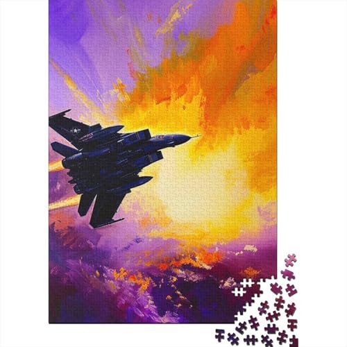 Puzzle für Erwachsene, 1000 Teile, Kämpfer in den Wolken, Puzzle für Erwachsene, Lernspiel, Herausforderungsspielzeug, 1000 Teile (38 x 26 cm) von TBDUEPS