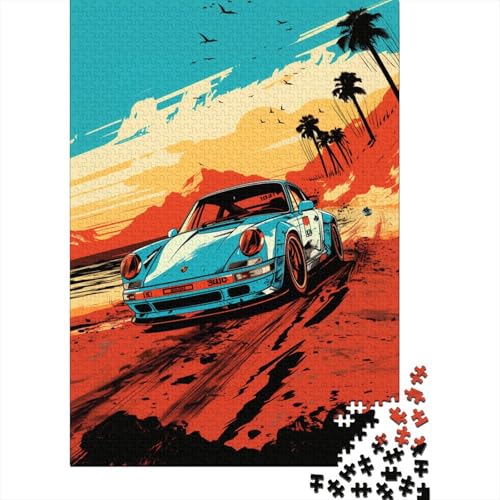Puzzle für Erwachsene, 1000 Teile, Klassische Sportwagen, Holzpuzzle für Erwachsene, Lernspiel, Herausforderungsspielzeug, 1000 Teile (38 x 26 cm) von TBDUEPS