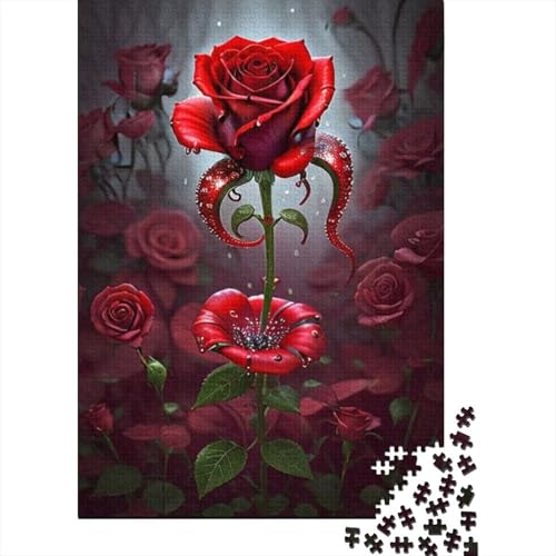 Puzzle für Erwachsene, 1000 Teile, Kunst-Blumen-Puzzle, Puzzles für Erwachsene, Lernspiel, Herausforderungsspielzeug, 1000 Teile (38 x 26 cm) von TBDUEPS