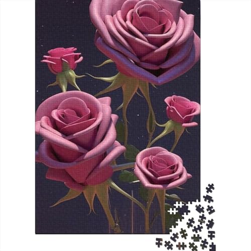 Puzzle für Erwachsene, 1000 Teile, Kunstblumen, Holzpuzzle für Erwachsene, Lernspiel, Herausforderungsspielzeug, 1000 Teile (38 x 26 cm) von TBDUEPS