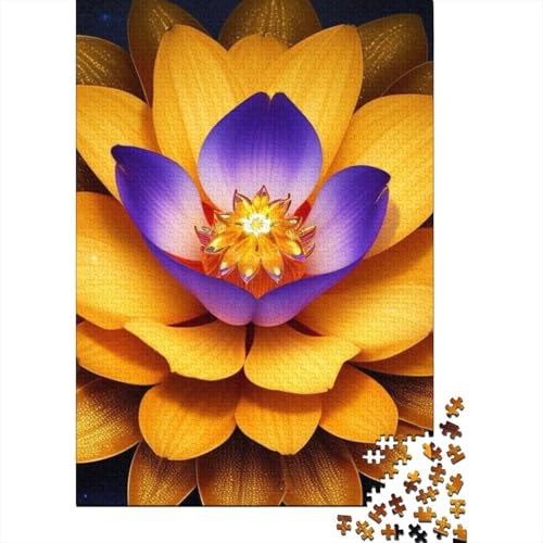 Puzzle für Erwachsene, 1000 Teile, Kunstblumen, Holzpuzzle für Erwachsene, Lernspiel, Herausforderungsspielzeug, 1000 Teile (38 x 26 cm) von TBDUEPS